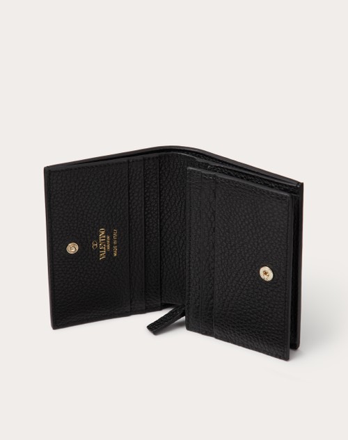 Red Valentino PORTAFOGLIO PICCOLO ROCKSTUD IN VITELLO GRANATO Saldi Di Fabbrica