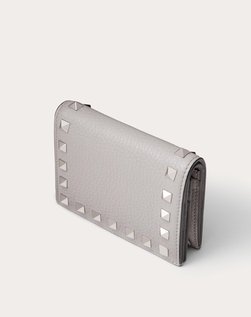 Red Valentino PORTAFOGLIO PICCOLO ROCKSTUD IN VITELLO GRANATO Vendite Flash