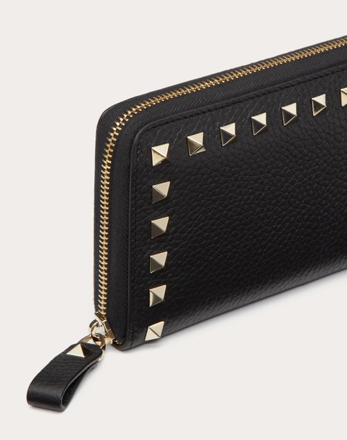 Red Valentino PORTAFOGLIO CON ZIP ROCKSTUD IN VITELLO GRANATO Grande vendita