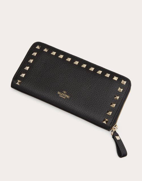 Red Valentino PORTAFOGLIO CON ZIP ROCKSTUD IN VITELLO GRANATO Grande vendita