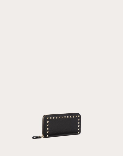 Red Valentino PORTAFOGLIO CON ZIP ROCKSTUD IN VITELLO GRANATO Grande vendita