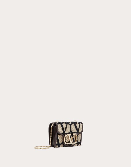 Red Valentino PORTAFOGLIO TRIFOLD CON CATENA LOCO' TOILE ICONOGRAPHE Fornitura limitata