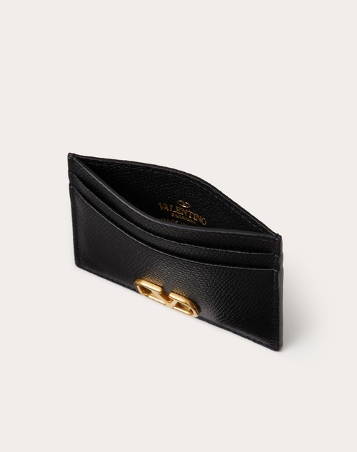 Red Valentino PORTACARTE VLOGO SIGNATURE IN VITELLO GRANATO Black Friday