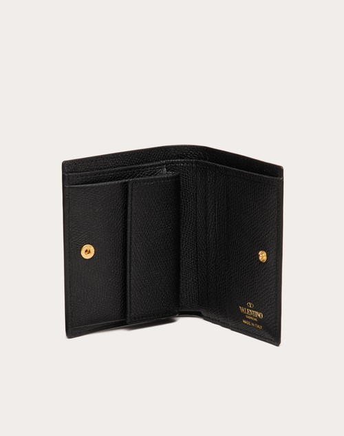 Red Valentino PORTAFOGLIO COMPATTO VLOGO SIGNATURE IN VITELLO GRANATO Cyber Monday