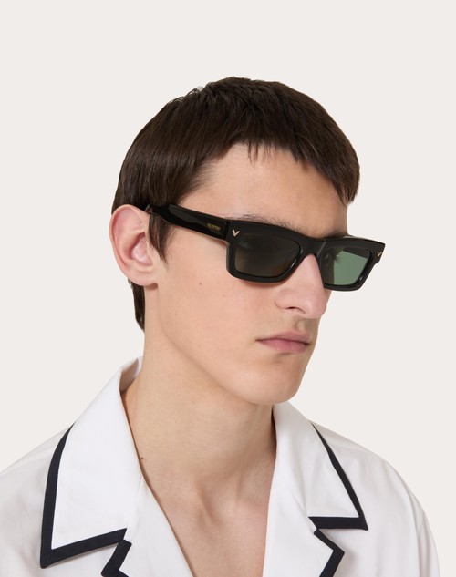Red Valentino V-SHARP OCCHIALE RETTANGOLARE IN ACETATO Vendita calda