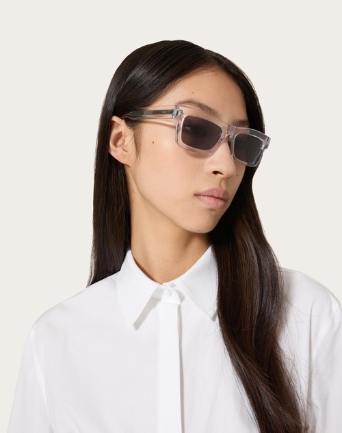 Red Valentino V-SHARP OCCHIALE RETTANGOLARE IN ACETATO Latest fashion