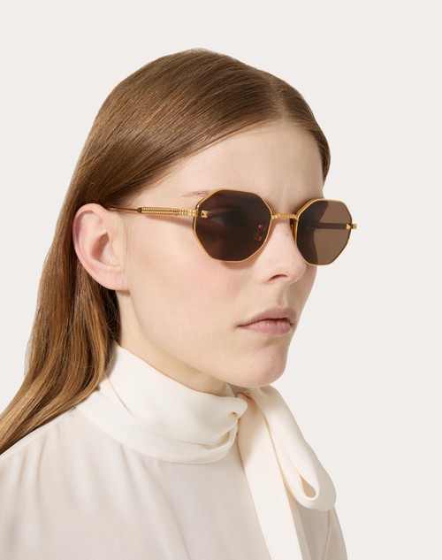 Red Valentino V-STUD OCCHIALE ESAGONALE IN TITANIO Online Outlet