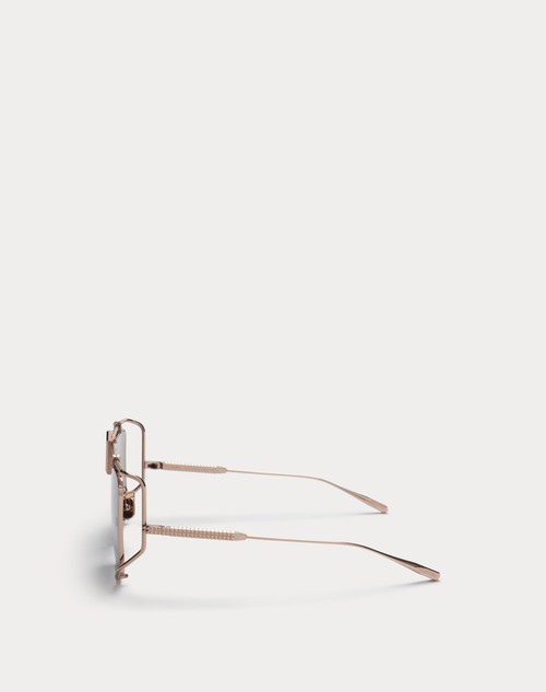 Red Valentino V - LIGHT OCCHIALE SQUADRATO OVERSIZE IN TITANIO Grandi sconti