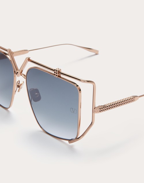 Red Valentino V - LIGHT OCCHIALE SQUADRATO OVERSIZE IN TITANIO Grandi sconti