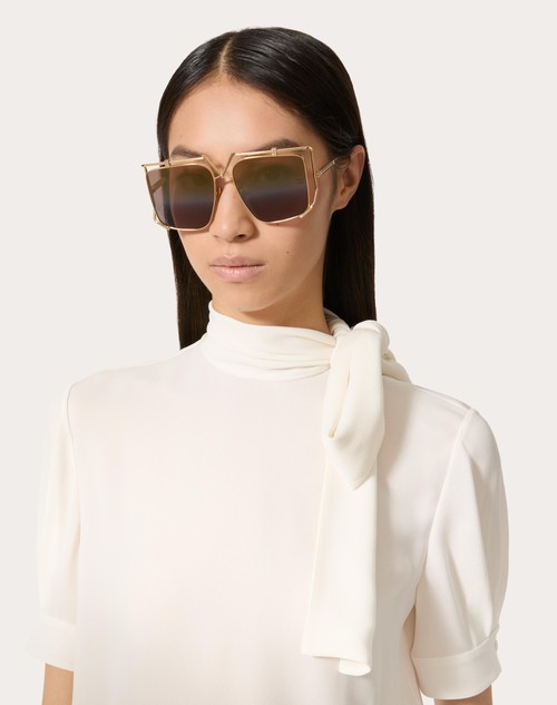 Red Valentino V - LIGHT OCCHIALE SQUADRATO OVERSIZE IN TITANIO Nuovi prodotti