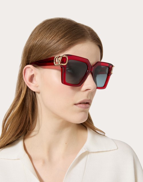 Red Valentino V-UNO OCCHIALE OVERSIZE A FARFALLA IN ACETATO Bestseller