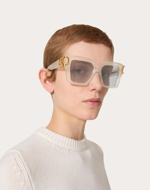Red Valentino I - OCCHIALE DA SOLE SQUADRATO IN ACETATO CON VLOGO Liquidazione