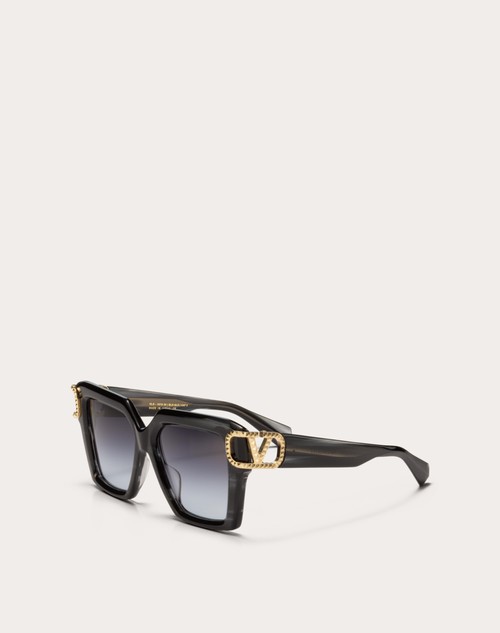 Red Valentino I - OCCHIALE DA SOLE SQUADRATO IN ACETATO CON VLOGO Comprane uno, ottenene uno gratis