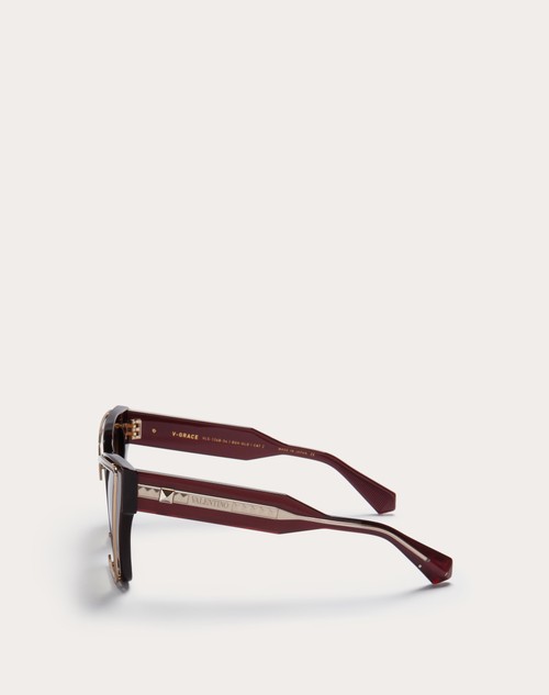 Red Valentino V - GRACE OCCHIALE CAT-EYE OVERSIZE IN ACETATO CON DETTAGLI IN TITANIO Enormi risparmi