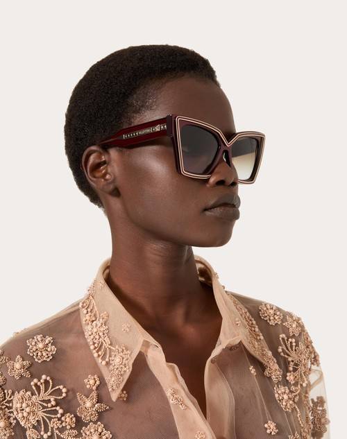 Red Valentino V - GRACE OCCHIALE CAT-EYE OVERSIZE IN ACETATO CON DETTAGLI IN TITANIO Enormi risparmi
