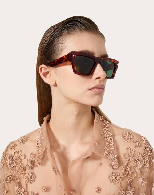 Red Valentino XXII - OCCHIALE SQUADRATO IN ACETATO Offerta settimanale