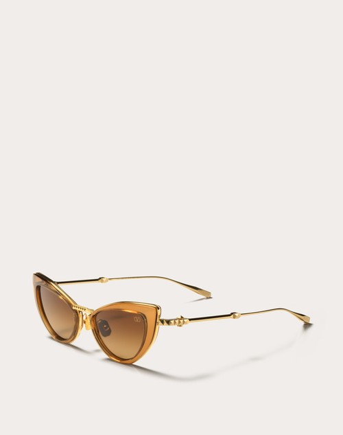 Red Valentino VIII - OCCHIALE DA SOLE CAT-EYE IN TITANIO E ACETATO CON STUD Promozione temporanea