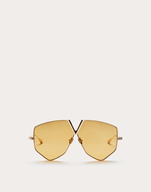 Red Valentino V - HEXAGON OCCHIALE PILOT OVERSIZE IN TITANIO Only for today