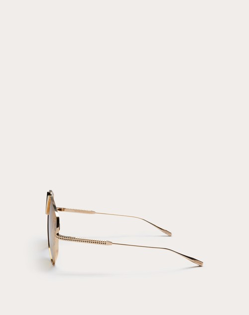 Red Valentino V - HEXAGON OCCHIALE PILOT OVERSIZE IN TITANIO Only for today