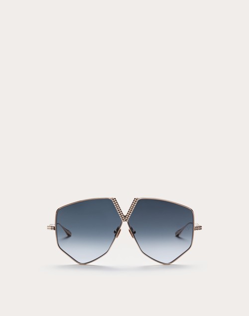 Red Valentino V - HEXAGON OCCHIALE PILOT OVERSIZE IN TITANIO Offerta speciale della fabbrica