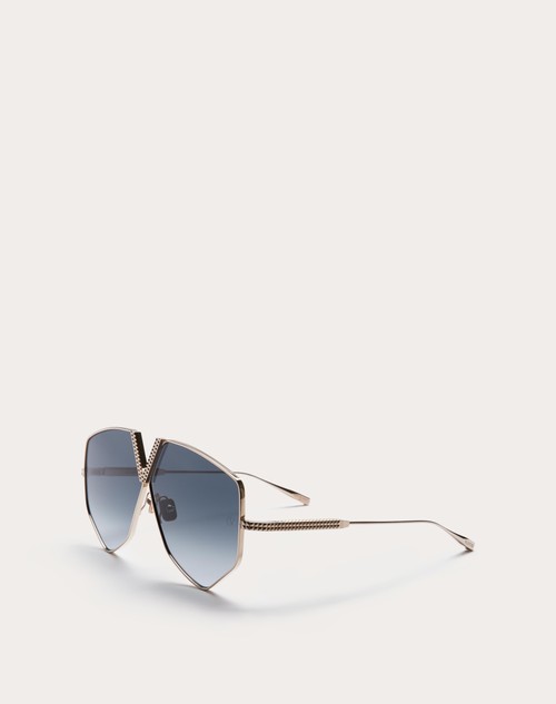 Red Valentino V - HEXAGON OCCHIALE PILOT OVERSIZE IN TITANIO Offerta speciale della fabbrica