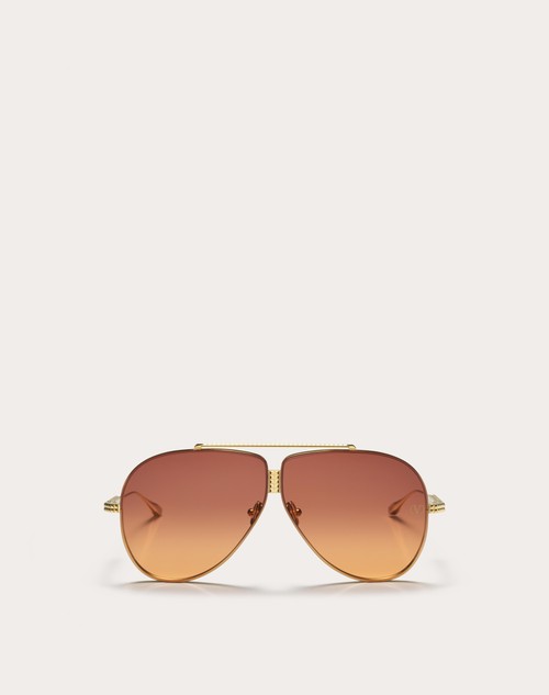 Red Valentino XVI - OCCHIALE PILOT IN TITANIO CON STUD Enormi sconti