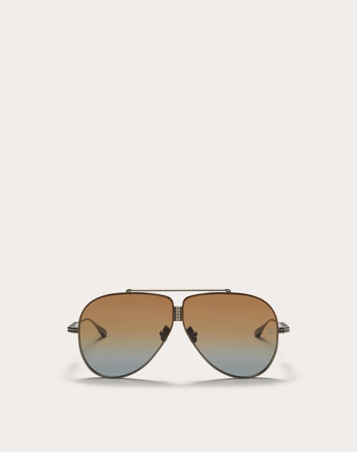 Red Valentino XVI - OCCHIALE PILOT IN TITANIO CON STUD 50% di sconto con spedizione gratuita