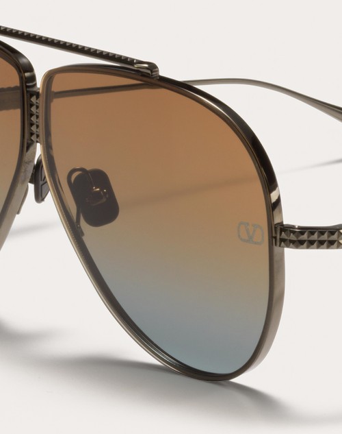 Red Valentino XVI - OCCHIALE PILOT IN TITANIO CON STUD 50% di sconto con spedizione gratuita