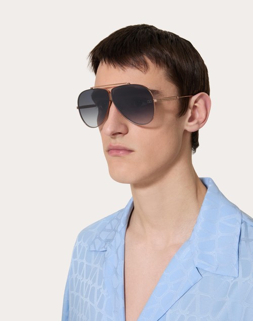 Red Valentino XVI - OCCHIALE PILOT IN TITANIO CON STUD Officina