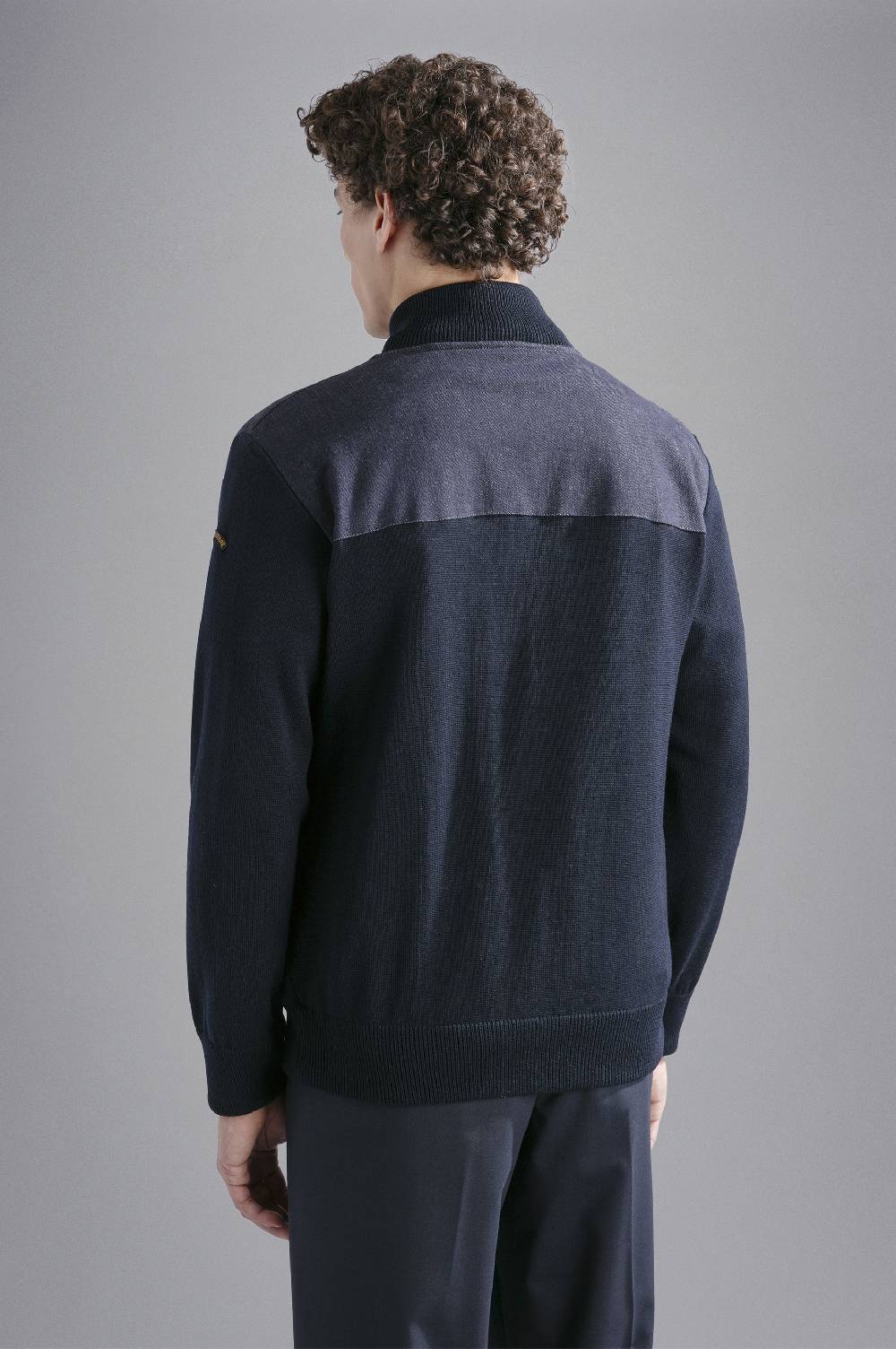 Paul & Shark Maglia Hybrid in lana e denim Paul & Shark Saldi Di Fabbrica