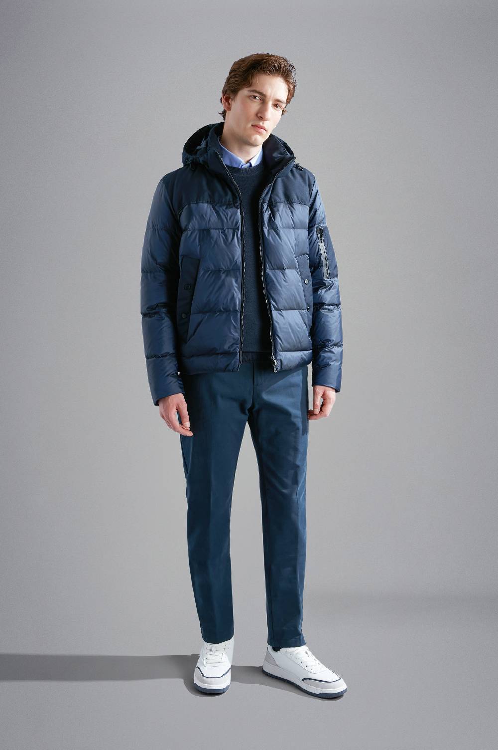 Paul & Shark Piumino Hybrid in nylon cangiante e tessuto tecnico Paul & Shark Italia