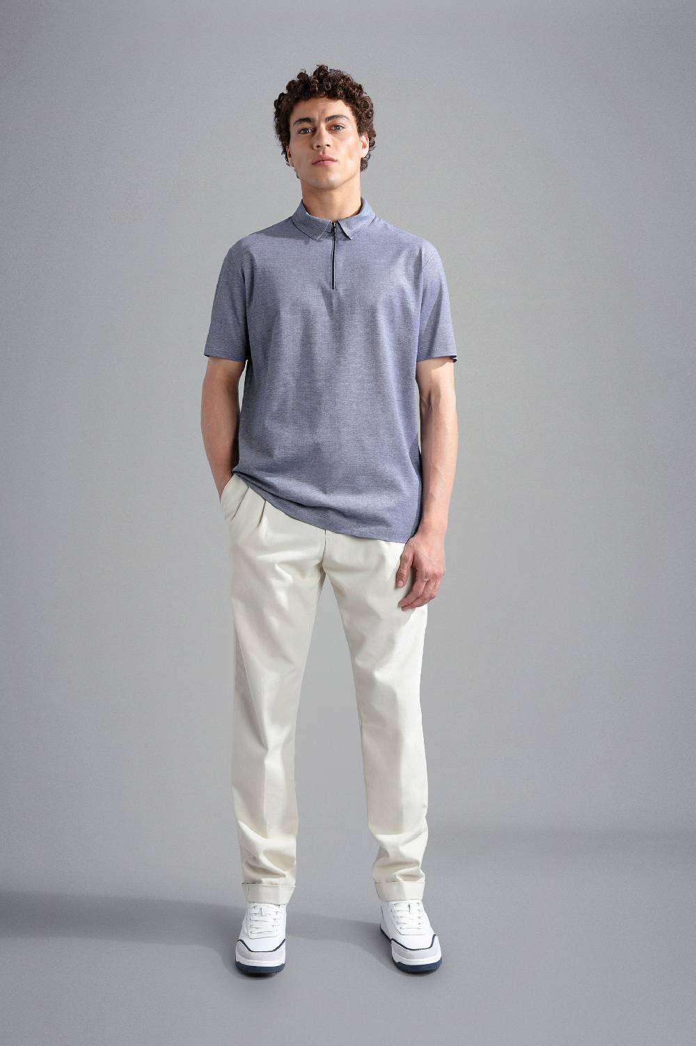 Paul & Shark Polo in cotone piqué con zip Paul & Shark Shopping Online