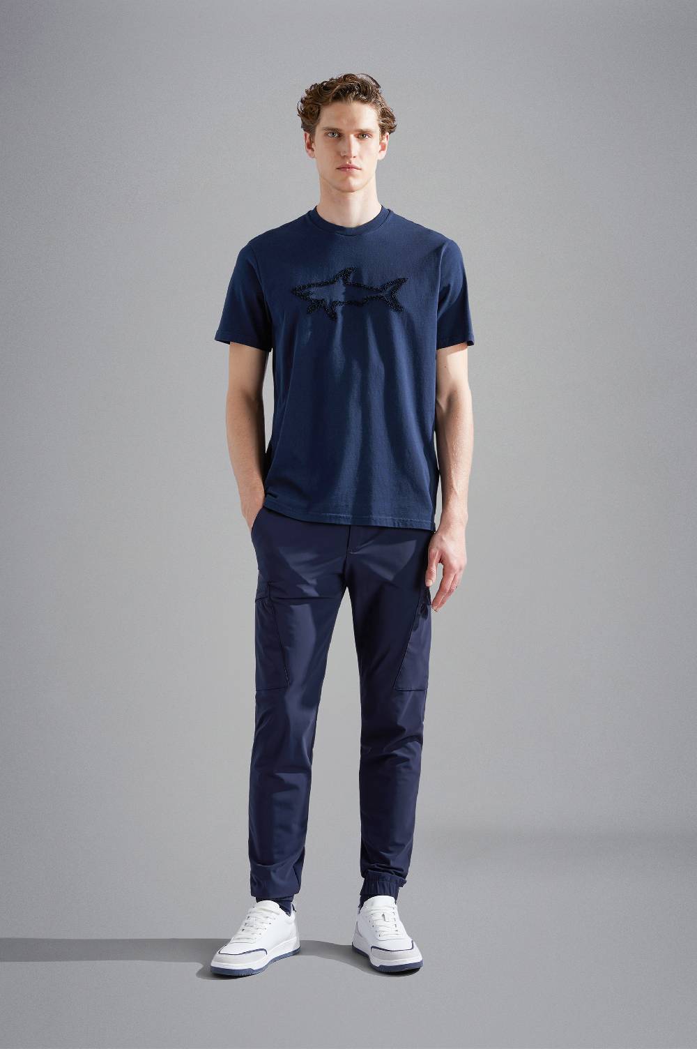 Paul & Shark T-shirt in cotone con ricamo Shark Paul & Shark Economico