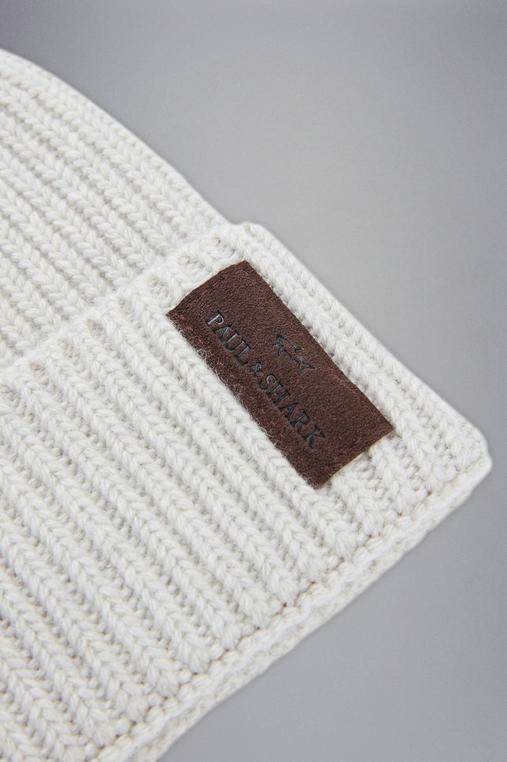 Paul & Shark Berretto Re-Wool con stemma in pelle Paul & Shark In Linea
