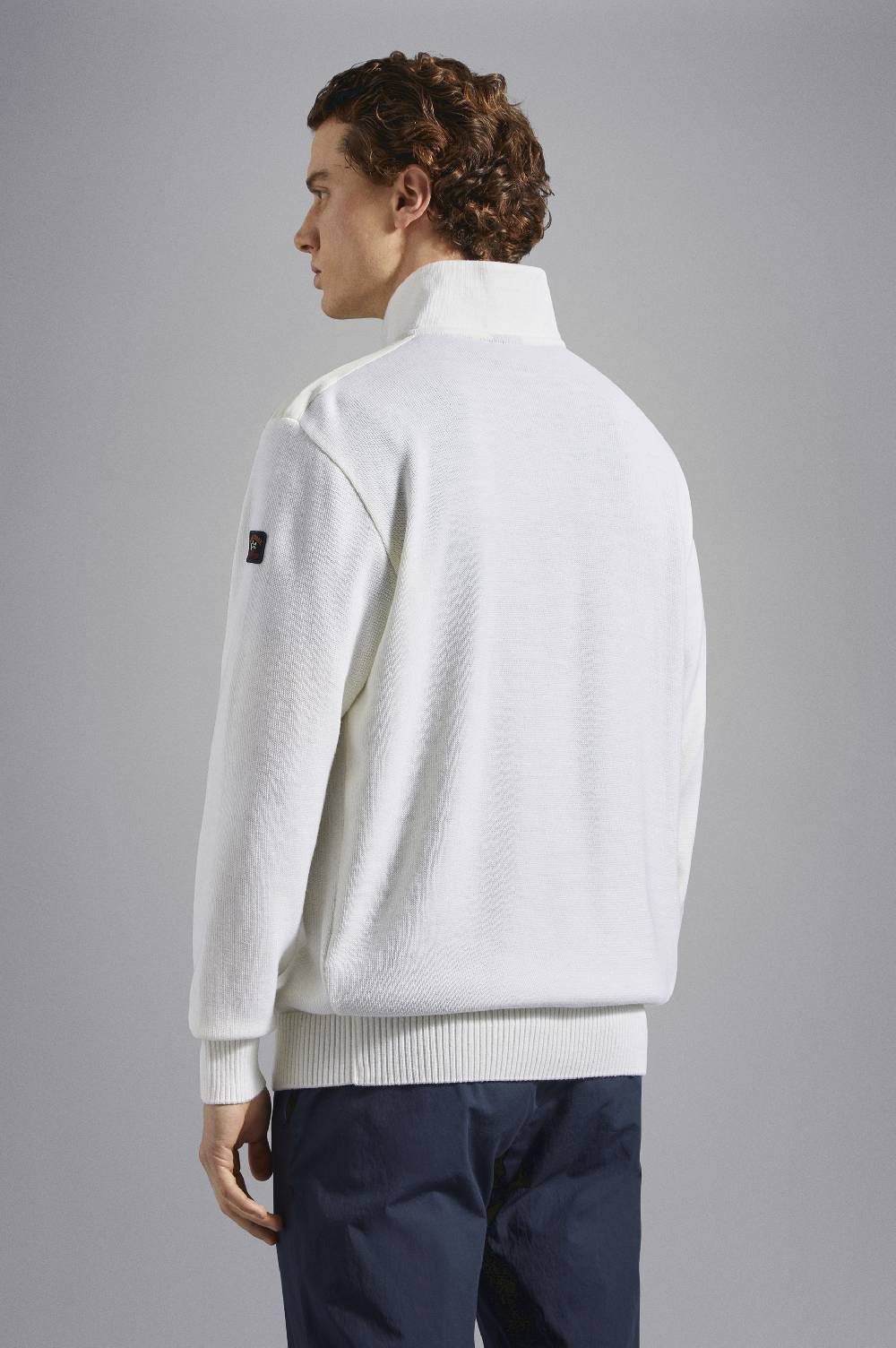 Paul & Shark Maglia con zip in lana Bretagne con badge iconico Paul & Shark Promozione