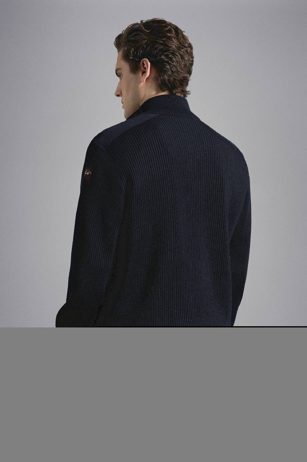 Paul & Shark Cardigan in lana con zip e badge iconico Paul & Shark Soddisfazione Garantita