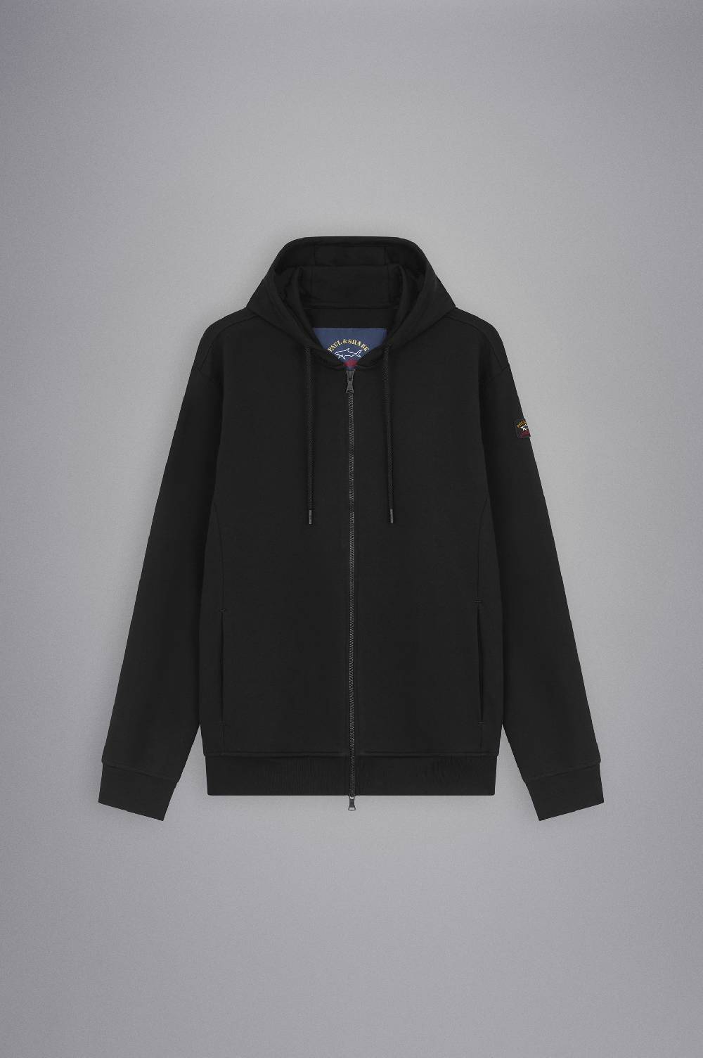 Paul & Shark Felpa con zip in cotone con badge iconico Paul & Shark Offerta San Valentino
