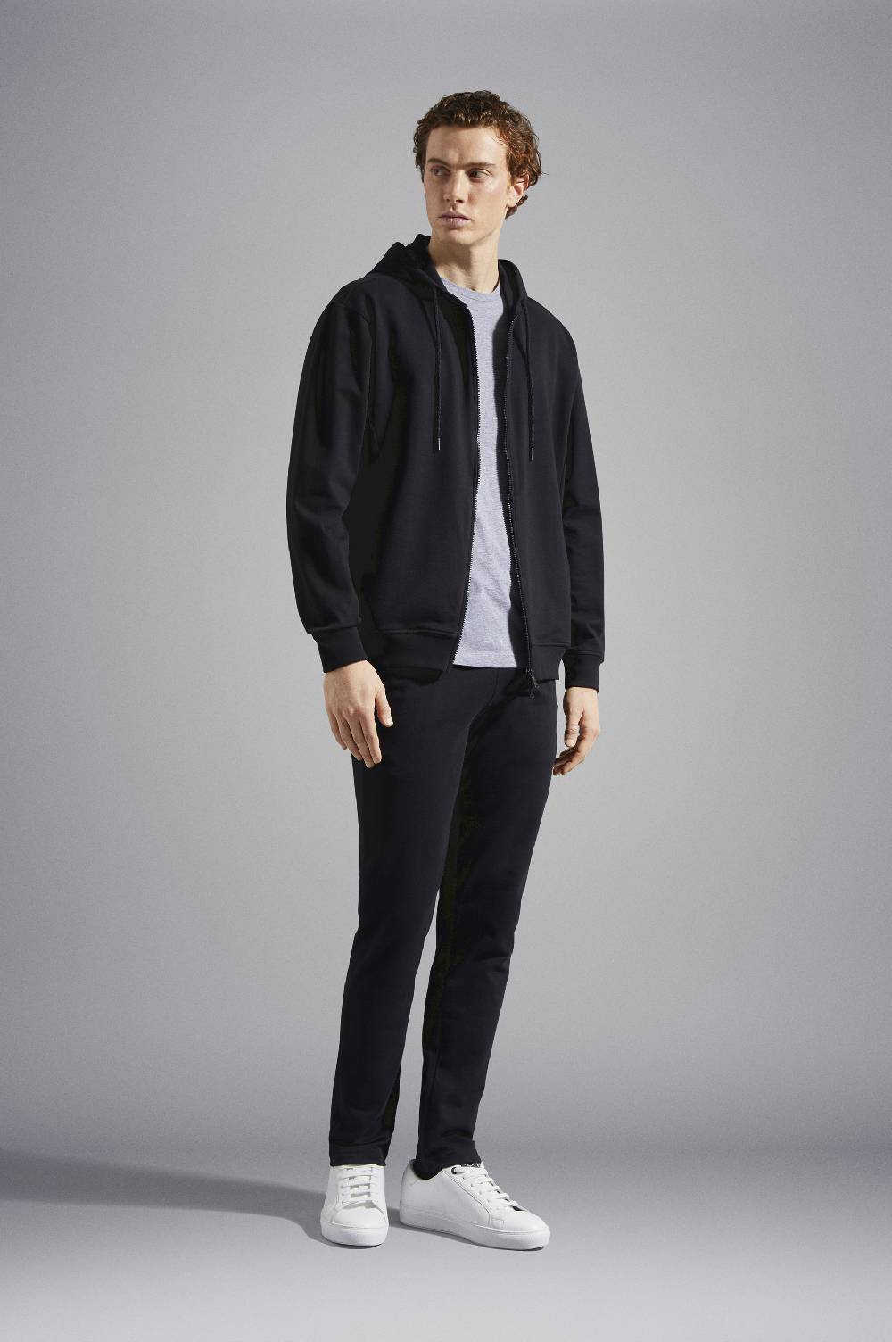 Paul & Shark Felpa con zip in cotone con badge iconico Paul & Shark Offerta San Valentino