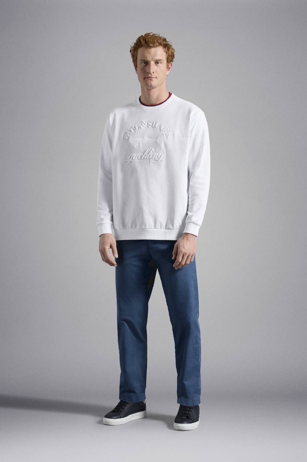 Paul & Shark Felpa in cotone con mega Logo ricamato Paul & Shark Italia