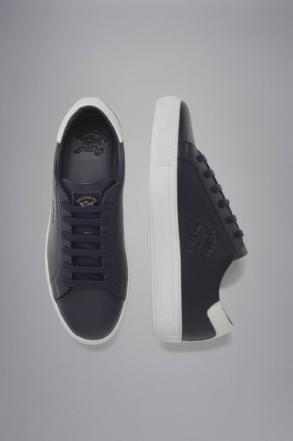 Paul & Shark Sneakers in pelle con Logo stampato Paul & Shark Vendita Calda