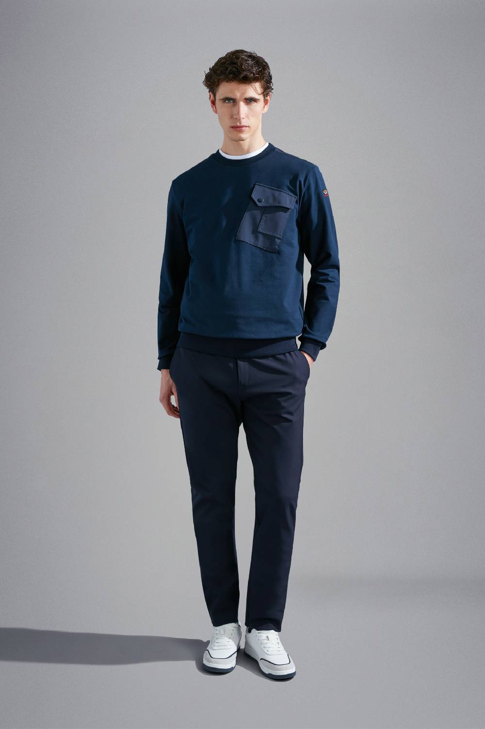 Paul & Shark Felpa in cotone Stretch con inserti in Typhoon® Paul & Shark Vendita Calda