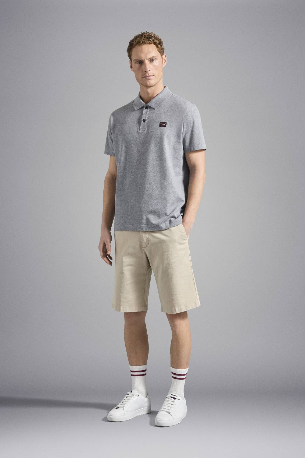 Paul & Shark Polo in cotone piqué con badge iconico Paul & Shark Moda