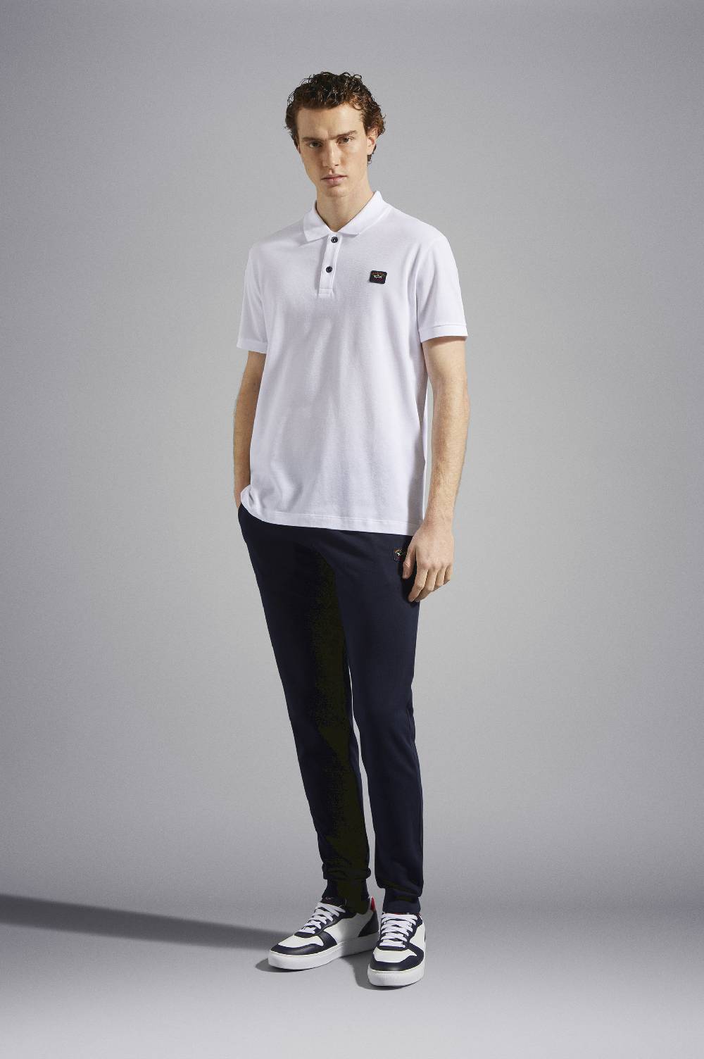 Paul & Shark Polo in cotone piqué con badge iconico Paul & Shark Moda
