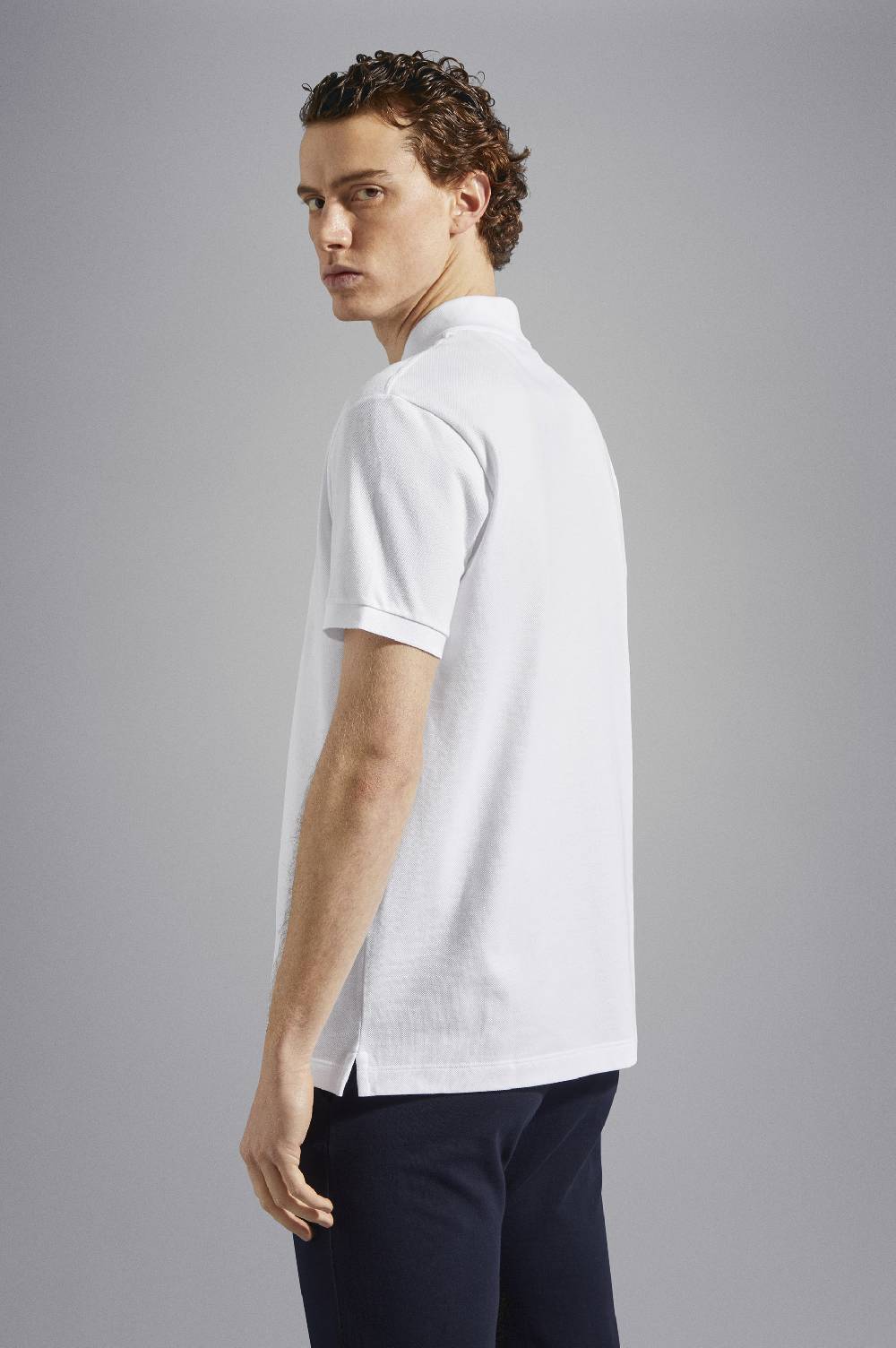 Paul & Shark Polo in cotone piqué con badge iconico Paul & Shark Moda