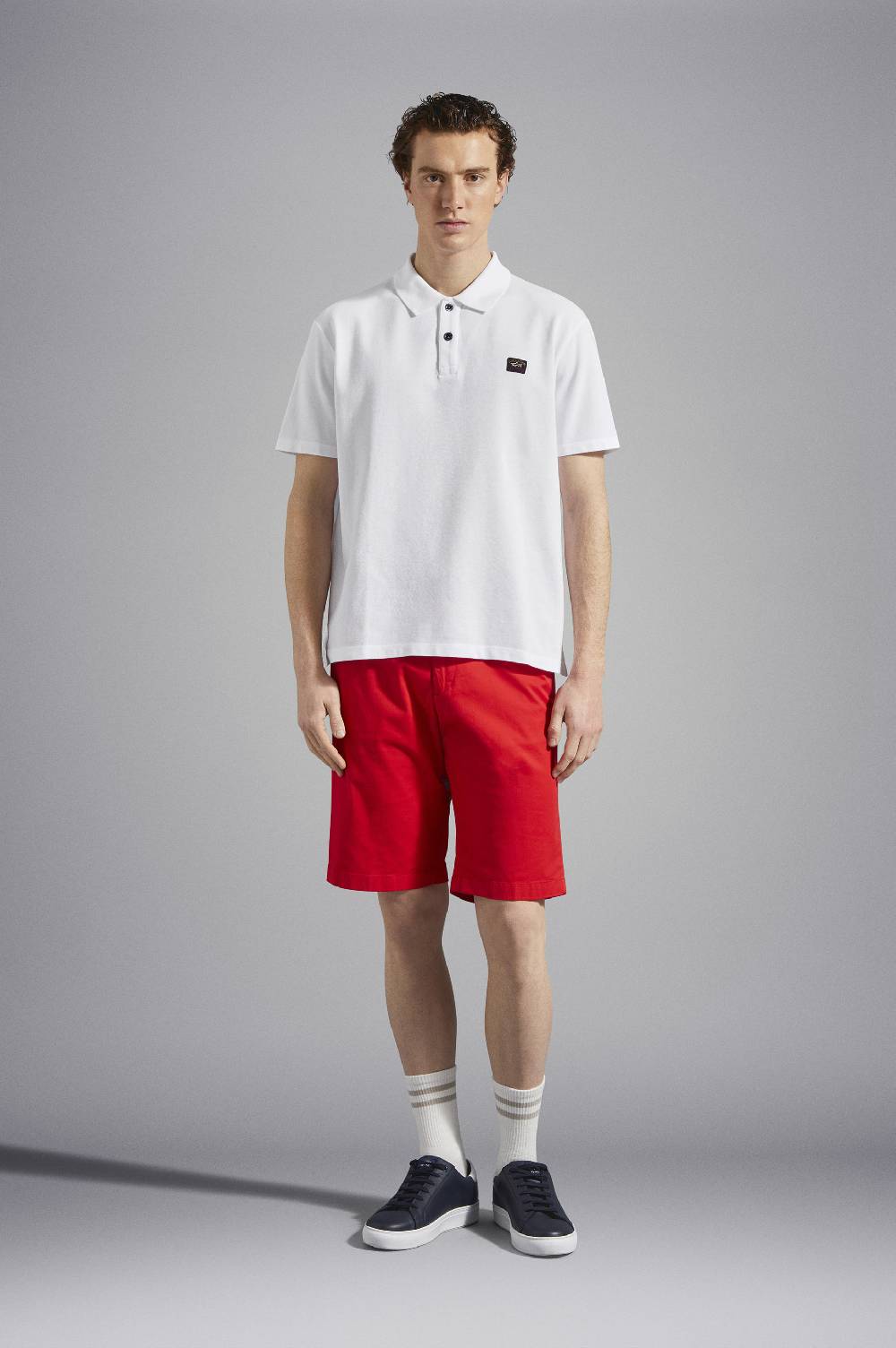 Paul & Shark Polo in cotone piqué con badge iconico Paul & Shark Vendita