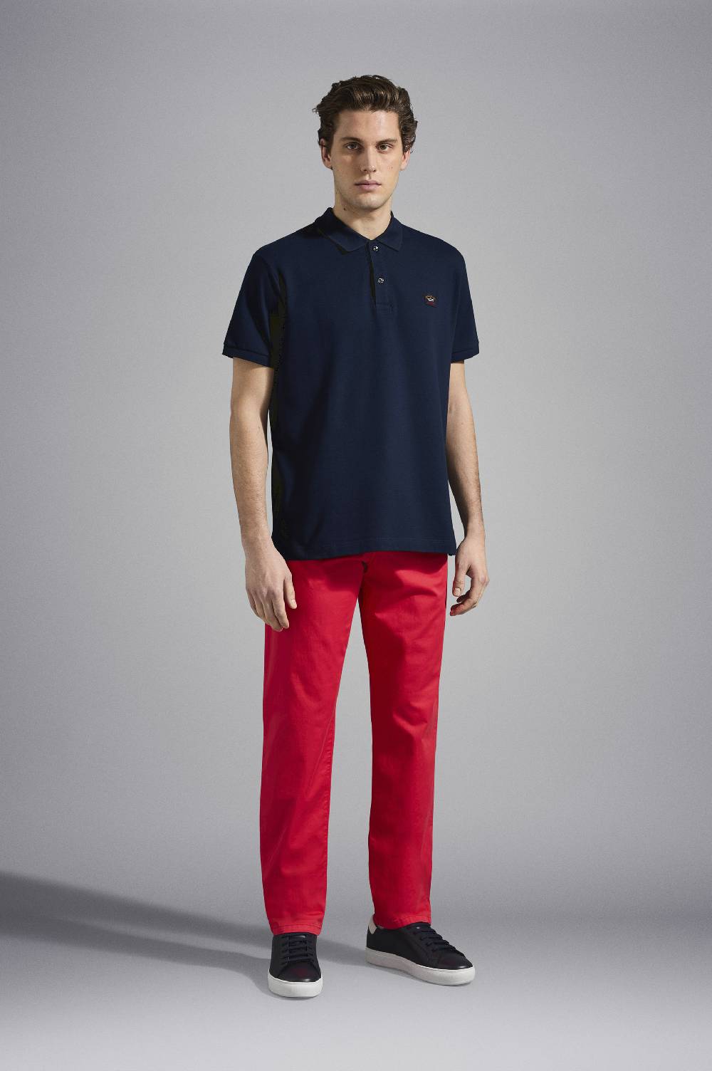 Paul & Shark Polo in cotone piqué con badge iconico Paul & Shark Offerta speciale