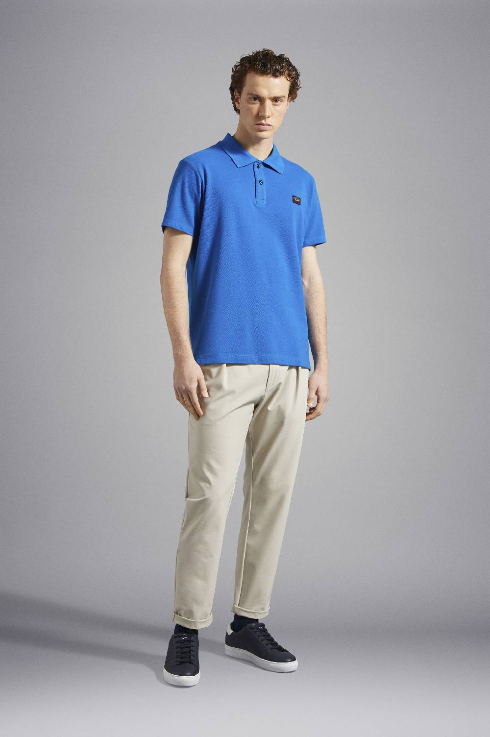 Paul & Shark Polo in cotone piqué con badge iconico Paul & Shark Spedizione Gratuita