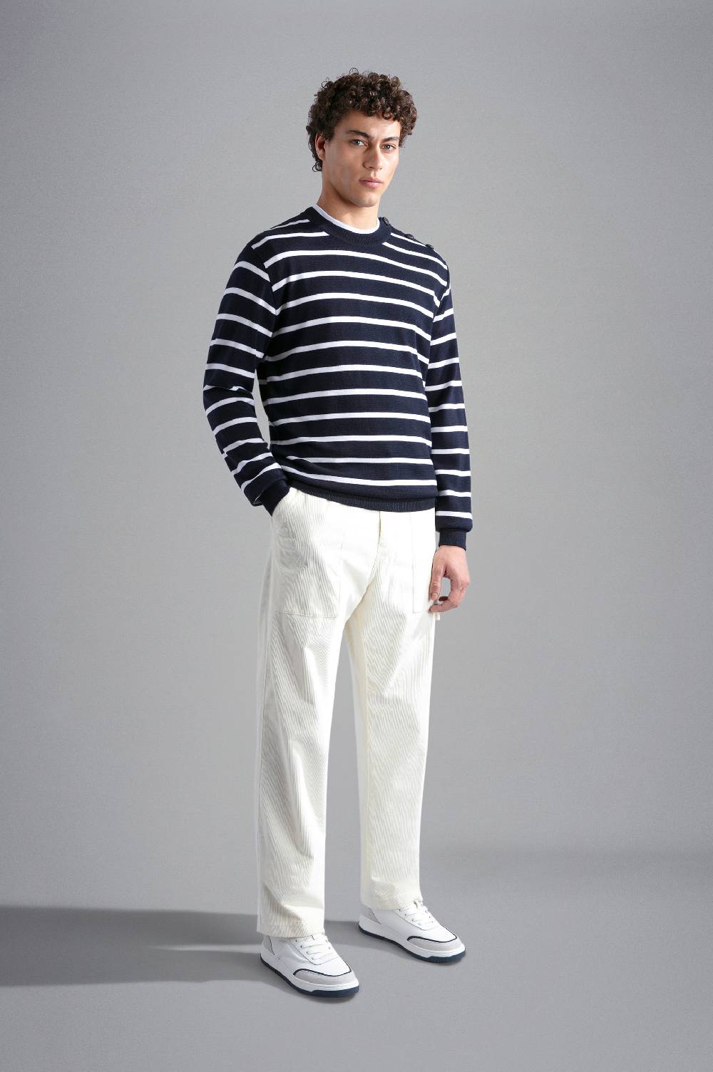 Paul & Shark Maglia in Summer Wool con motivo a righe Paul & Shark Promozione Limitata