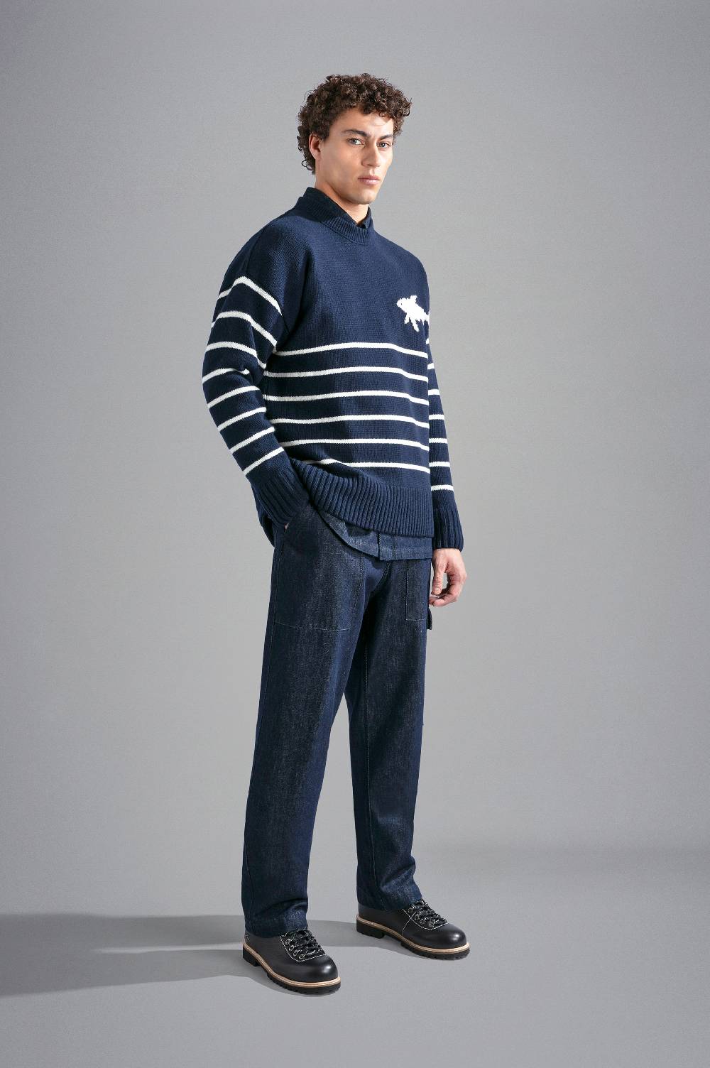 Paul & Shark Maglia in Re-Wool con intarsio Shark Paul & Shark Fino Al -60%