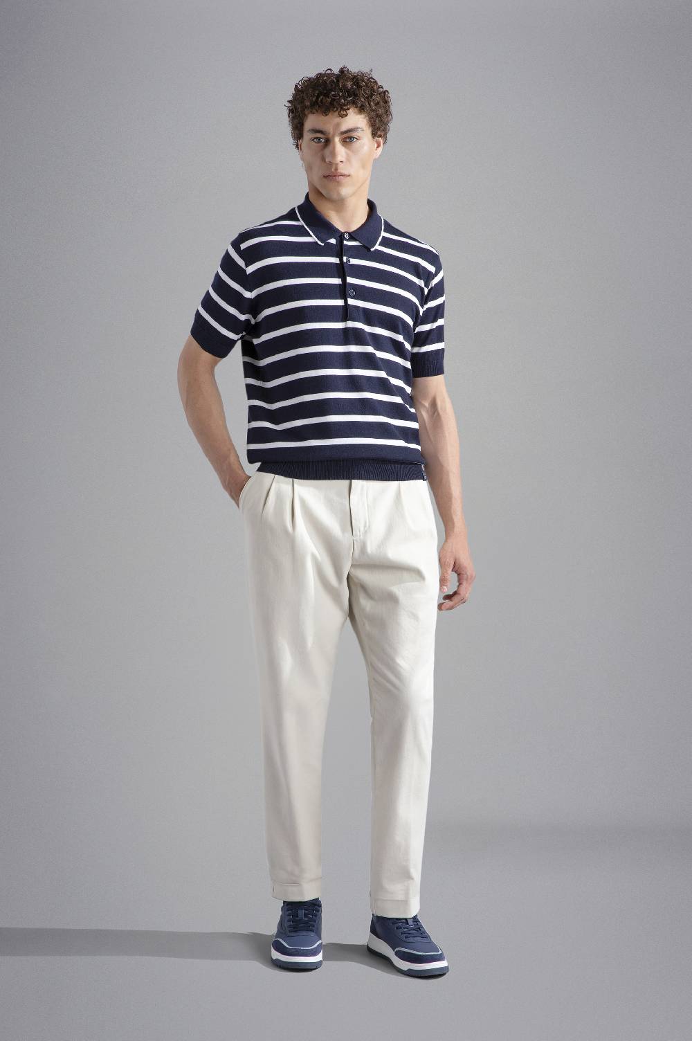 Paul & Shark Polo in Summer Wool con motivo a righe Paul & Shark Vendita